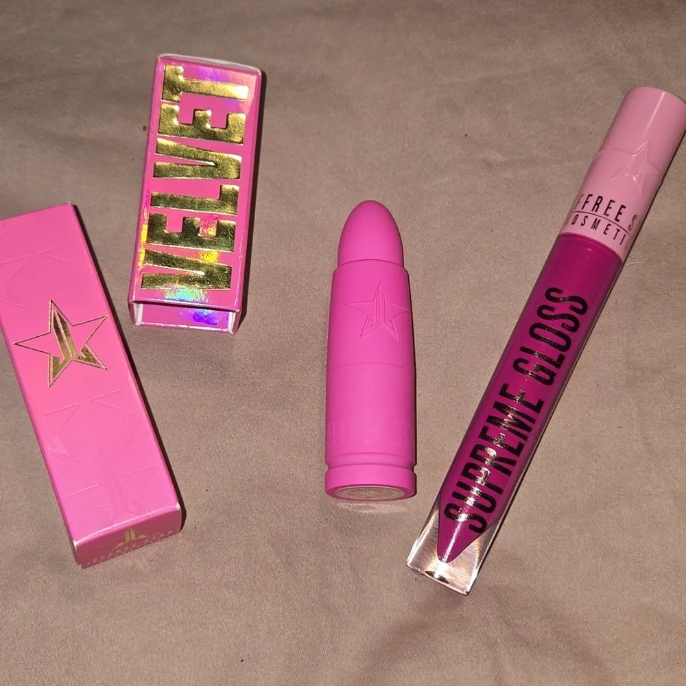 Jeffree Star-LOT- Velvet Trap 'Holy Fashion' AND Supreme Gloss 'Pink Gloss'